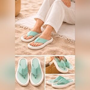 Stella McCartney Air Slides Flip Flops Platform Puffy Like New